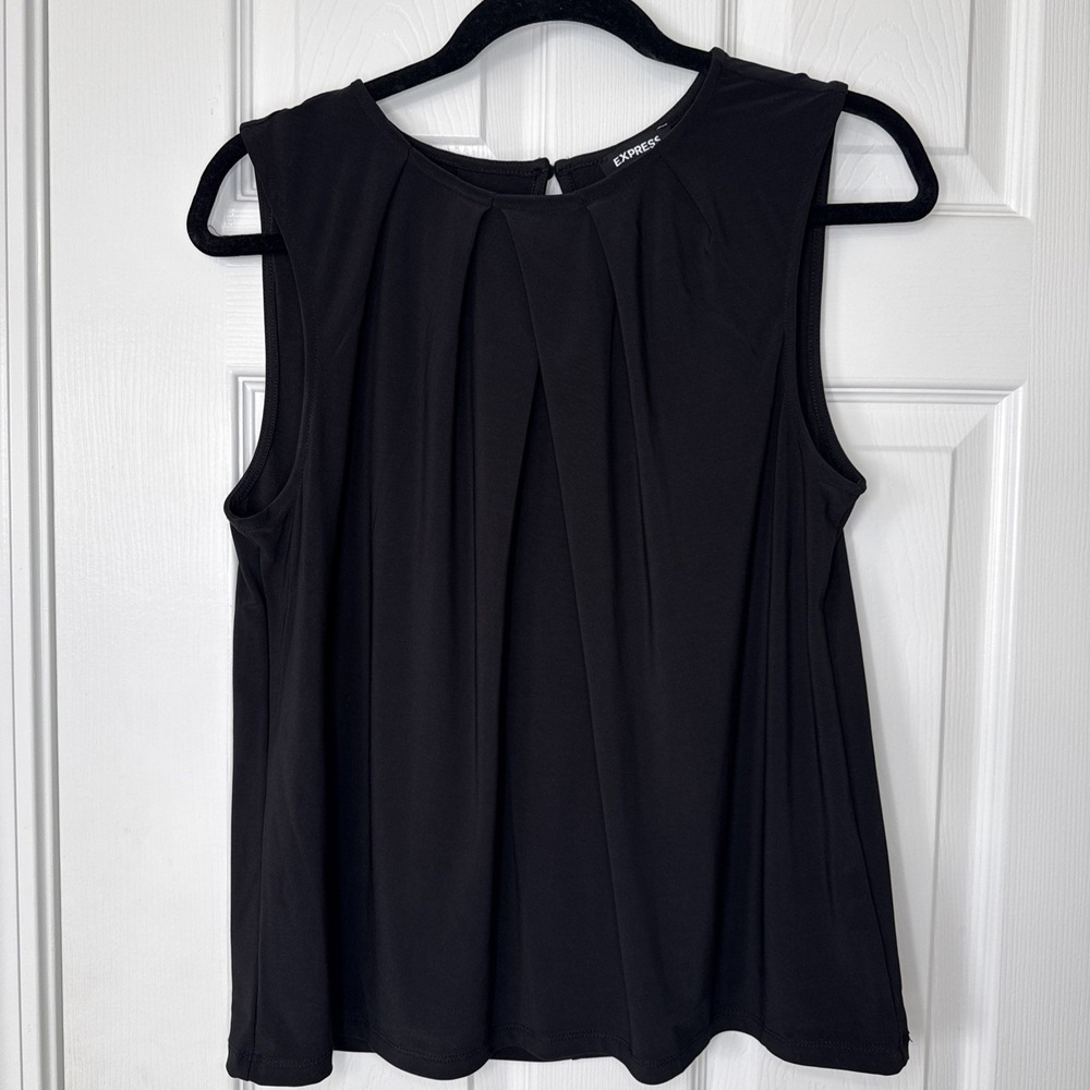 Express Black Career Blouse M Dark Academia Office Feminine Sophisticated